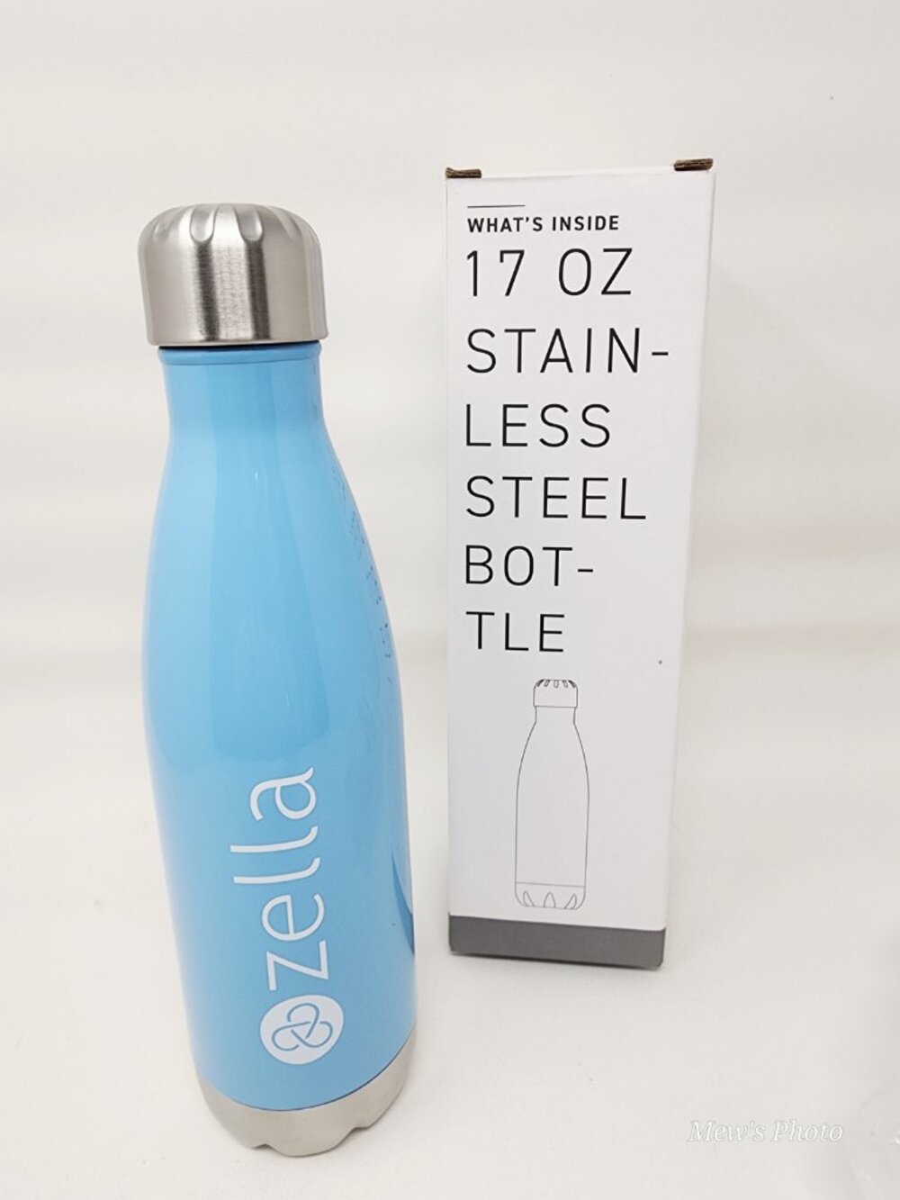 NEW Zella 17oz Stainless Steel Bottle H2go Force, Baby Blue